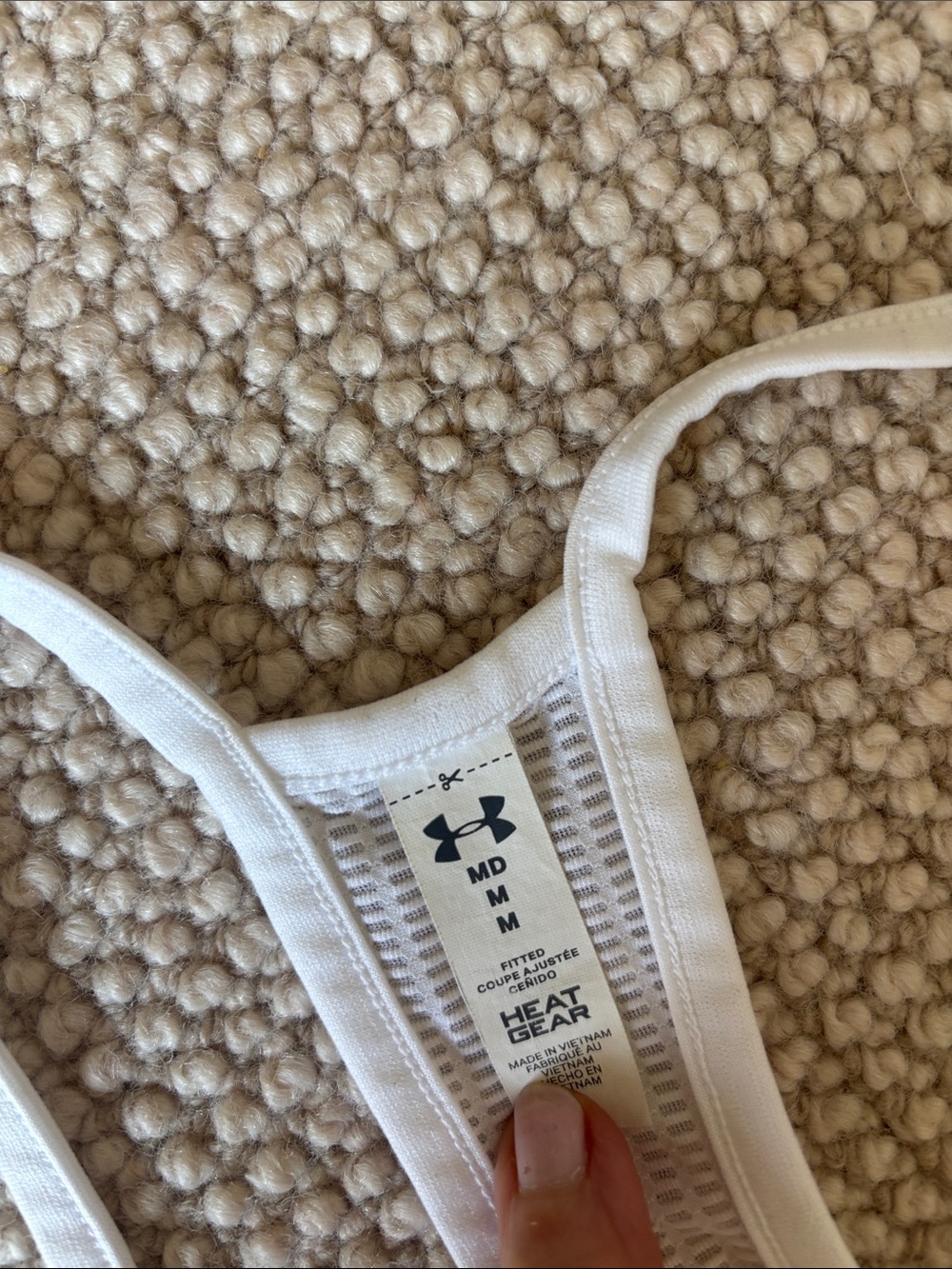 Under Armour White Performance Racerback Tank - Picture 3 of 3